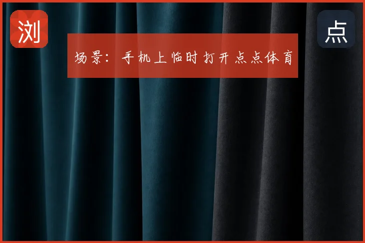 场景：手机上临时打开点点体育